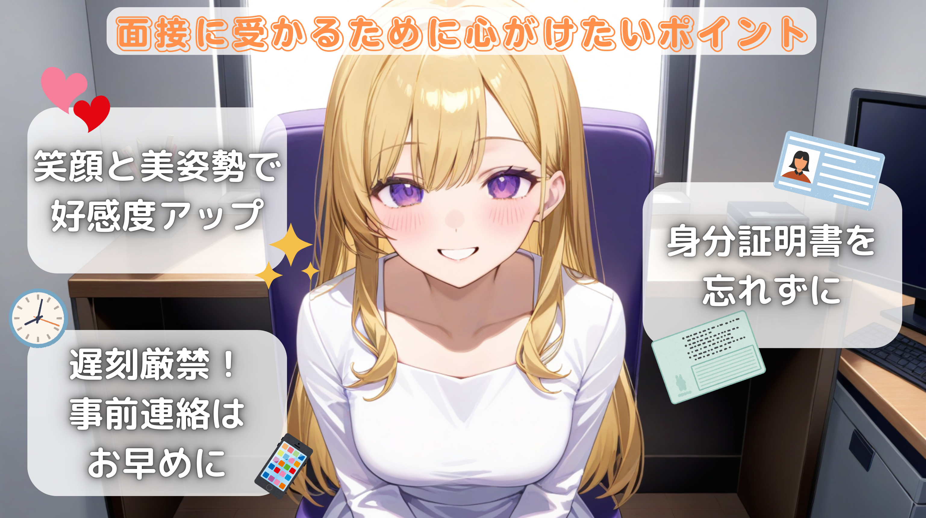 面接に受かるために心がけたいポイント
