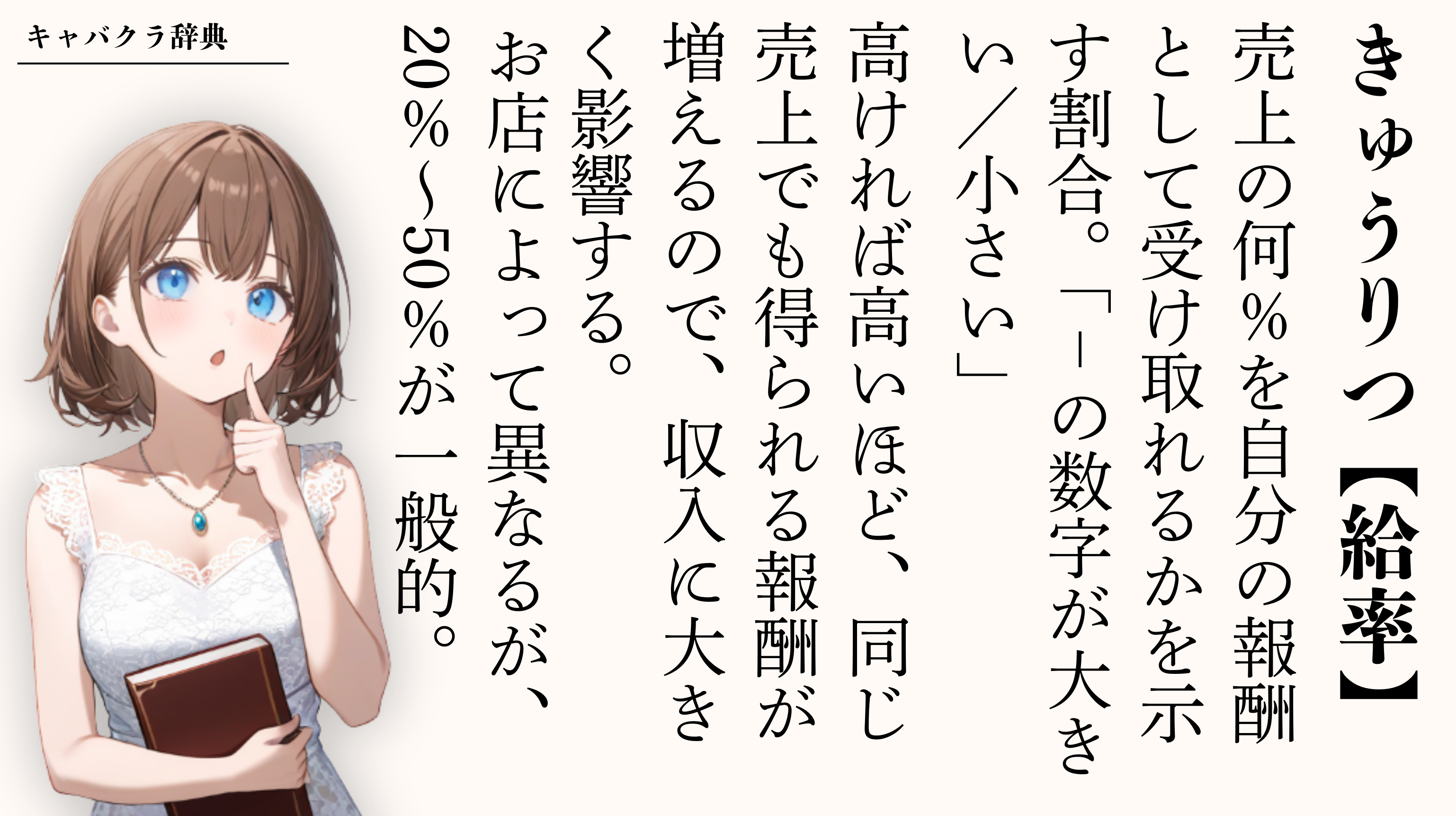 キャバ嬢の「給率」ってなに？
