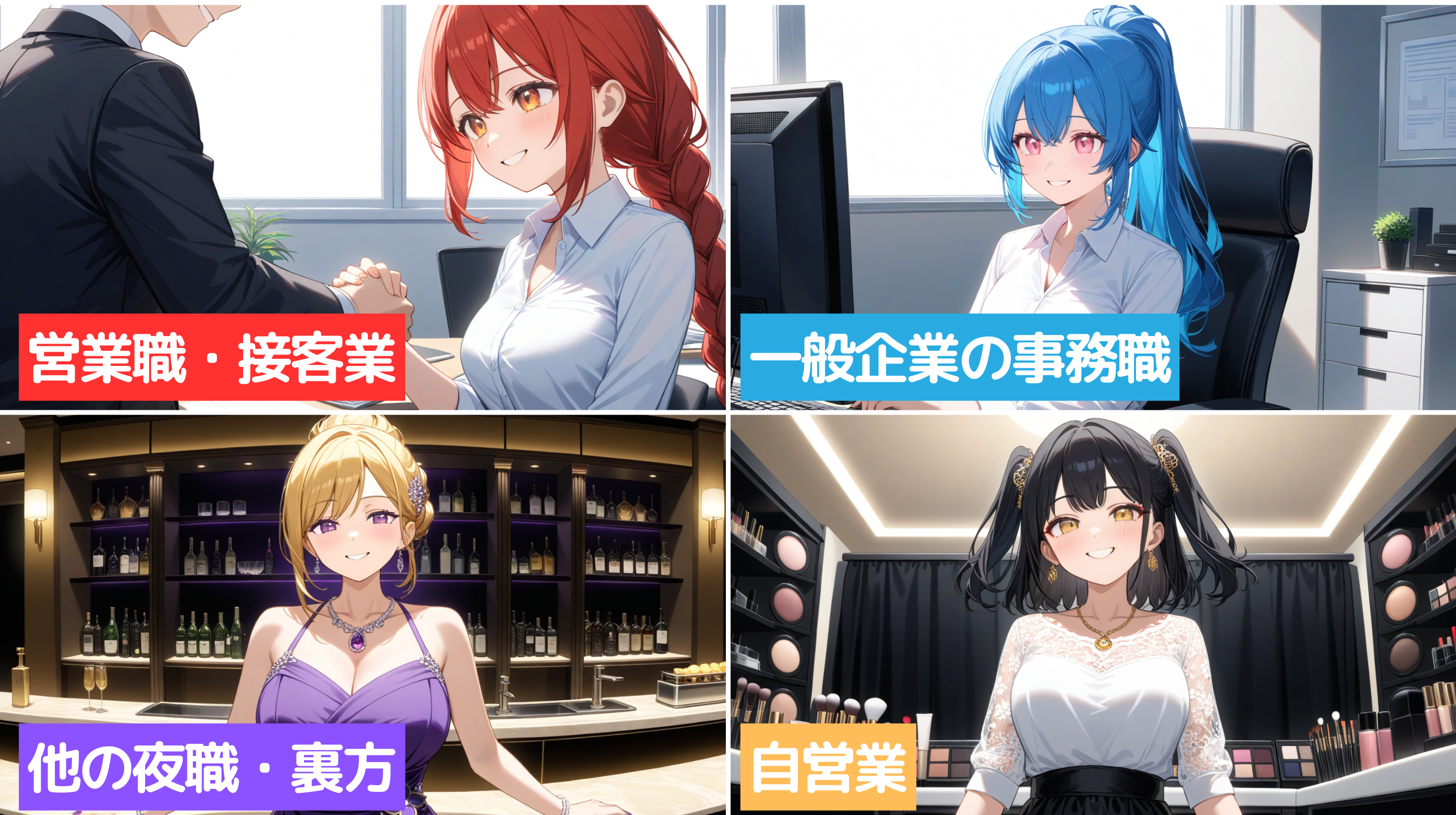 キャバ嬢引退後の主な就職先