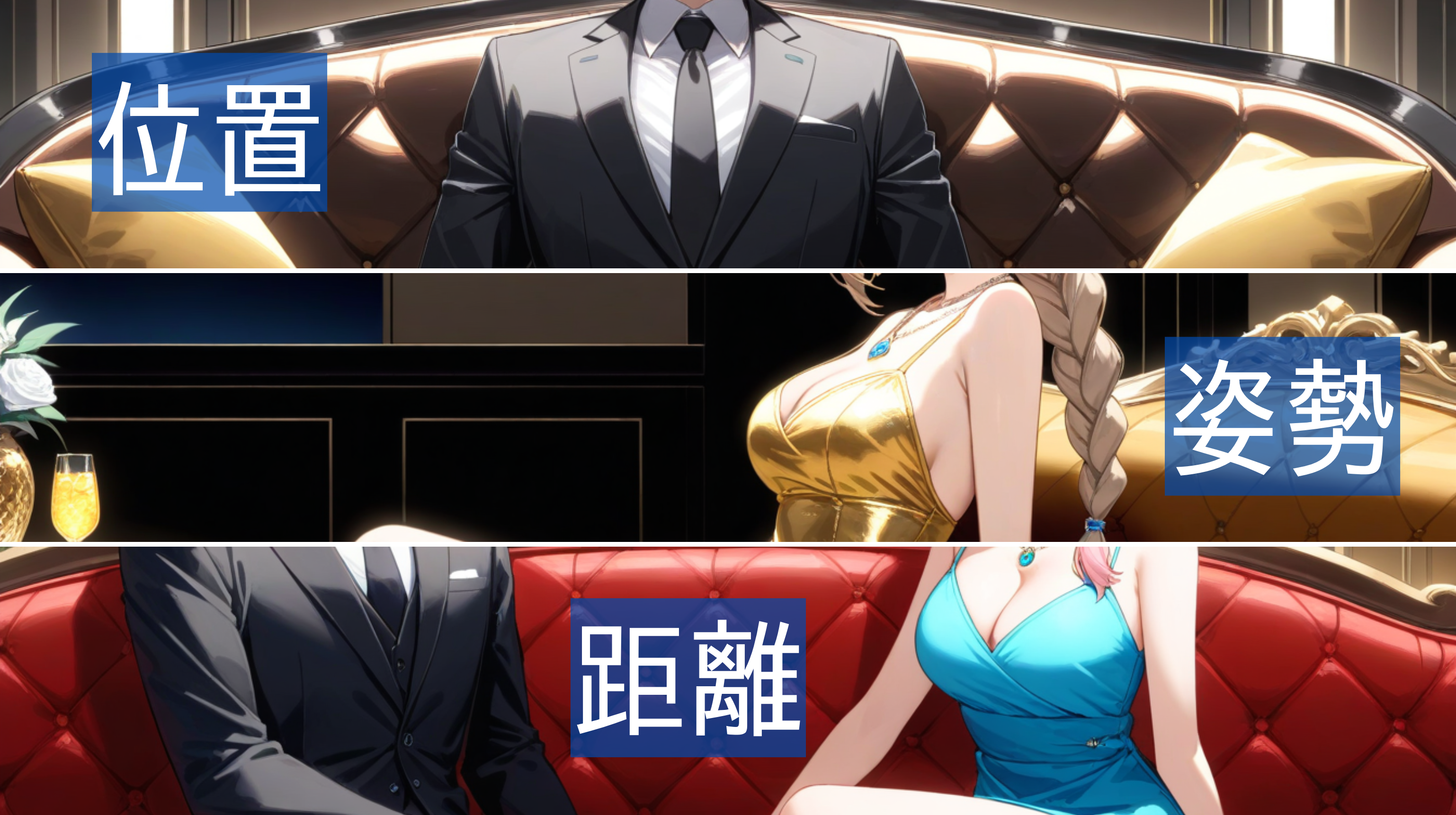 着席時のポイント!座る位置・姿勢・距離感のルール