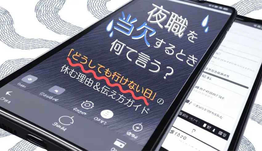 夜職を休みたいとき何て言う？ 「どうしても行けない日」の休む理由＆伝え方ガイド